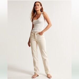 A&F Winter White Jeans